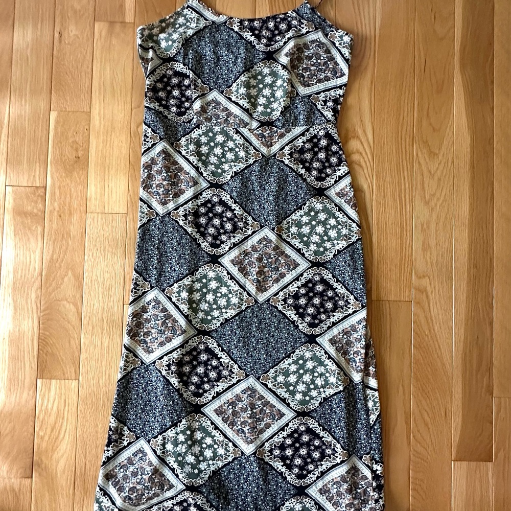 Cider Floral and Paisley Print Maxi Dress